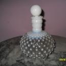 Vintage Milk Glass Hobnail Perfume Bottle w/ Stopper
