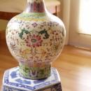 14 inch Chinese Vase with Ch'ing Dynasty mark
