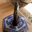61/2 inch spinach jade carving of a vase
