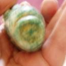 Chinese mottled green jade snuff bottle