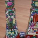 Pair of Chinese Famille Rose Candlesticks