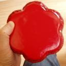 Carved Chinese Lacquer Peony Melon Box