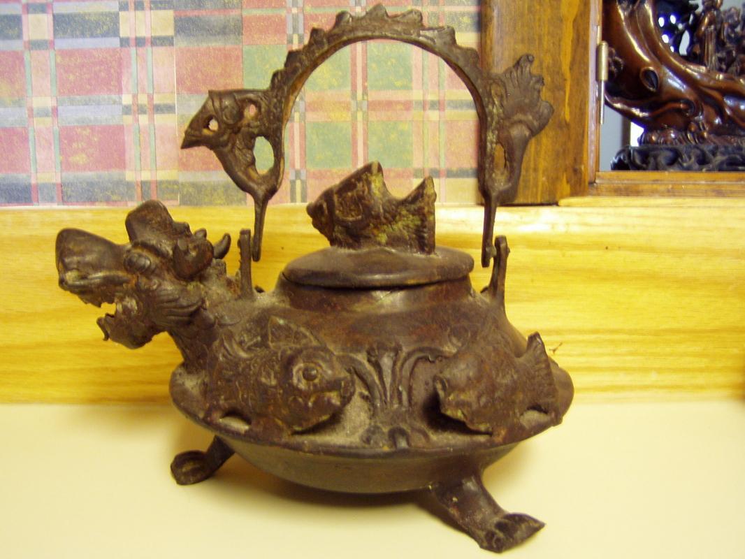 Old Japanese Bronze Teapot