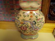 Chinese Double Vase with Dragon