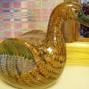 Beautiful Old Japanese Russet Pottery Duck or Goose?