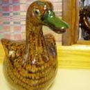 Beautiful Old Japanese Russet Pottery Duck or Goose?