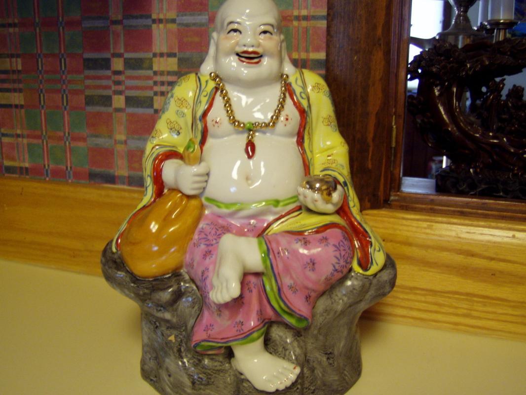 Large Sitting Happy Buddha