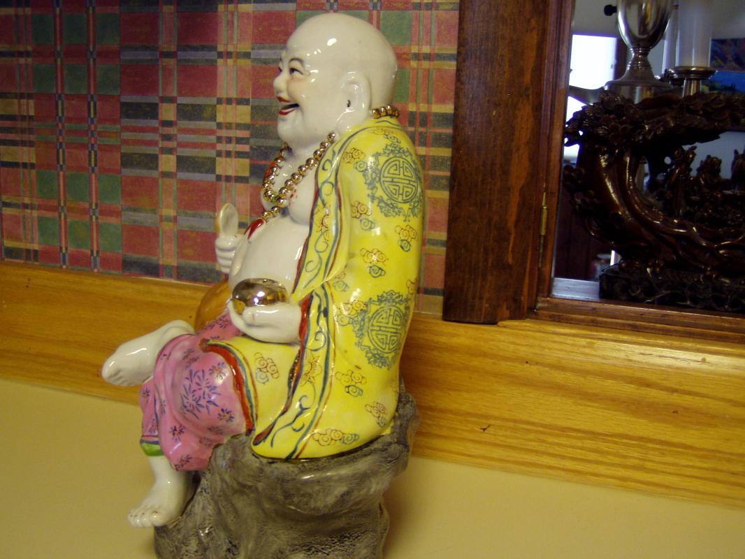 Large Sitting Happy Buddha