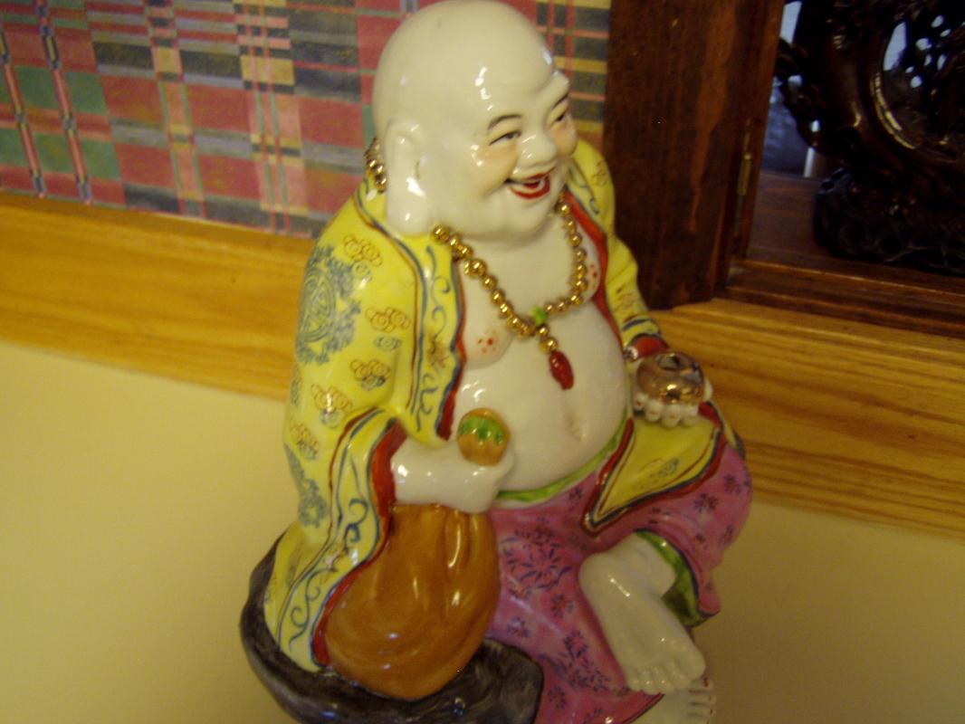 Large Sitting Happy Buddha