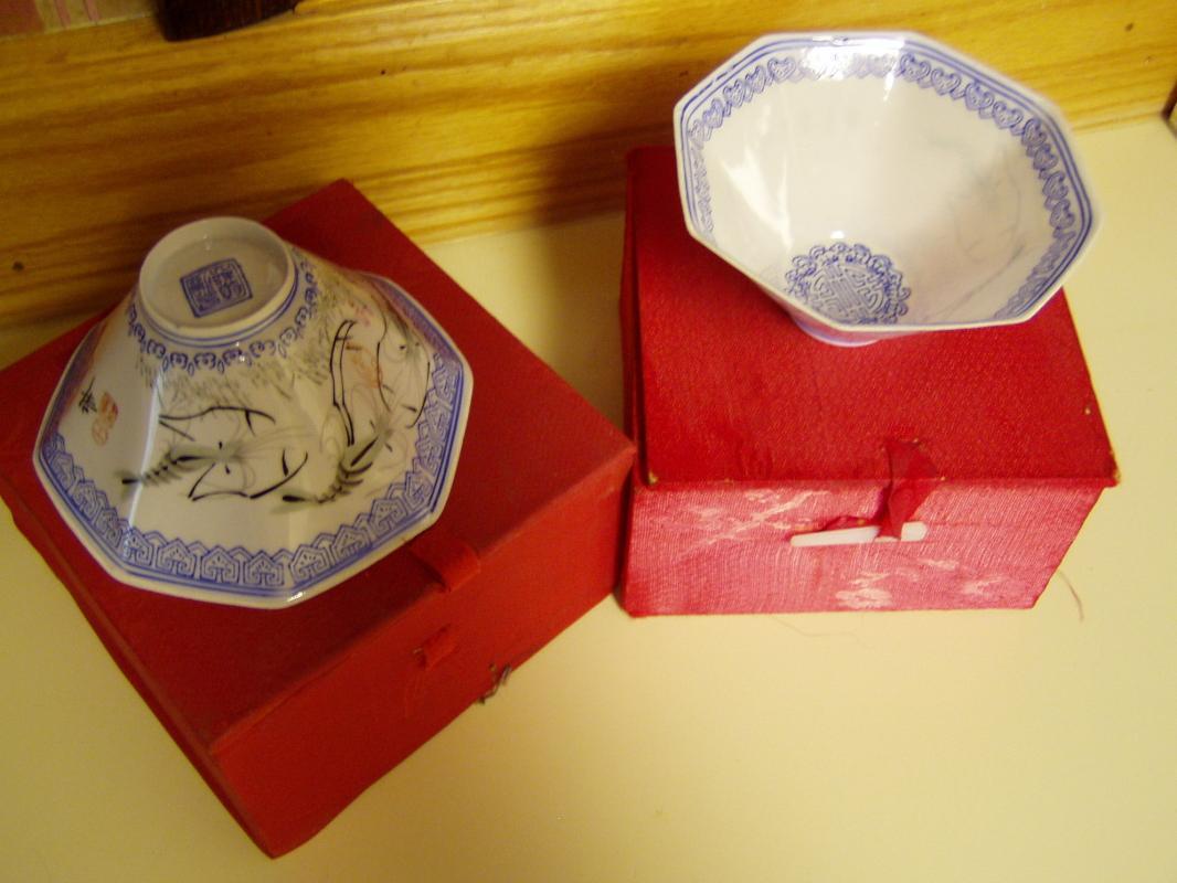 19th C Chinese Eggshell Porcelain Bowls