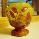 Daum Nancy French Cameo Vase with Autumn Foliage