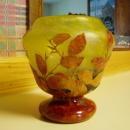 Daum Nancy French Cameo Vase with Autumn Foliage