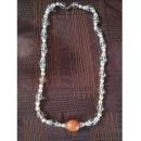 Vintage Crystal Beaded and Bakelite Necklace