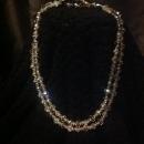 Elegant Double Stranded Crystal Necklace