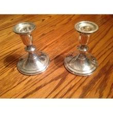 Antique Sterling Silver candlestick holders
