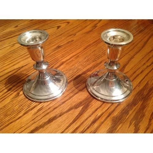 Antique Sterling Silver candlestick holders