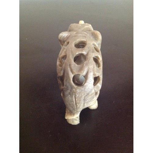 A Very Uniquely Carved Green Jade Large Elephant Figure