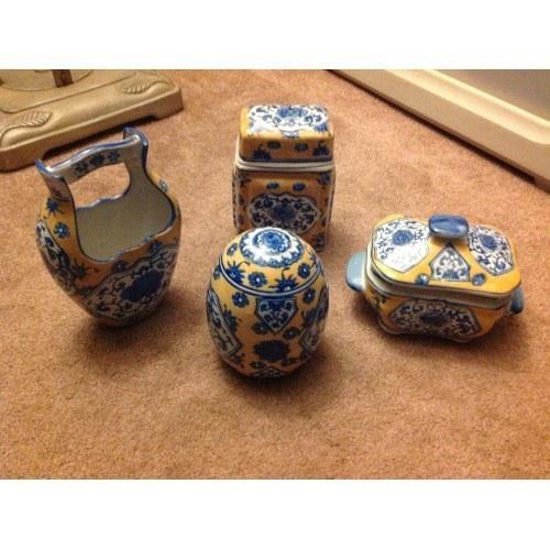 4 piece set of Japanese pottery