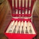****MUST SEE**** Vintage Fork and Knife Set With Handles Made of Shell