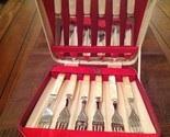 ****MUST SEE**** Vintage Fork and Knife Set With Handles Made of Shell