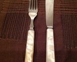 ****MUST SEE**** Vintage Fork and Knife Set With Handles Made of Shell