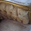 Bergere Louis XVI Style Gold Leaf Arm Chair