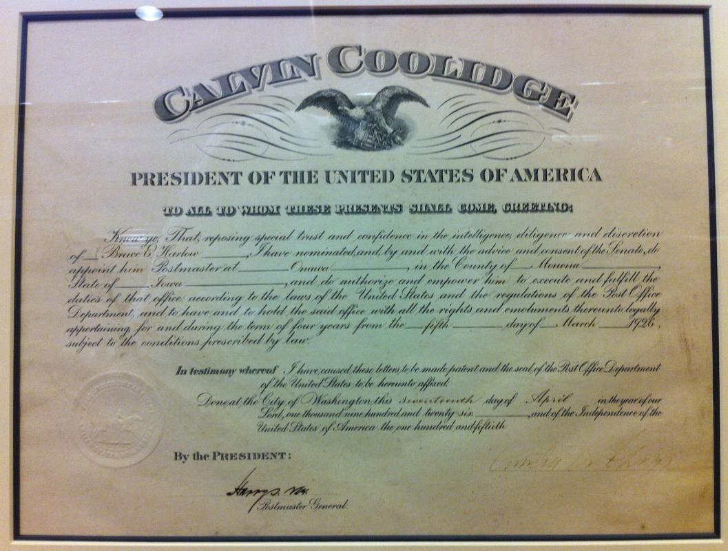 Calvin Coolidge Appointment