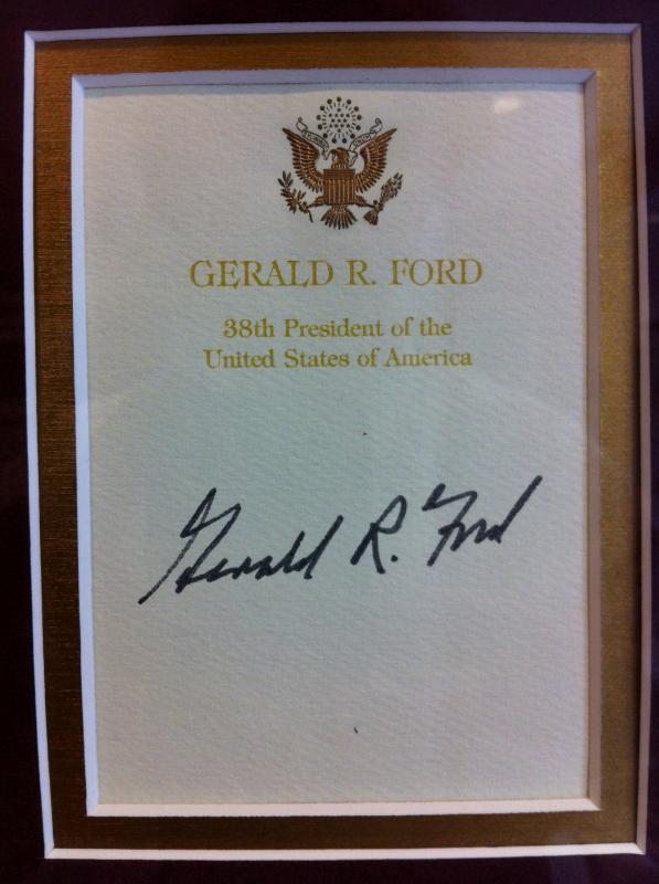 Gerald Ford Signed Bookplate