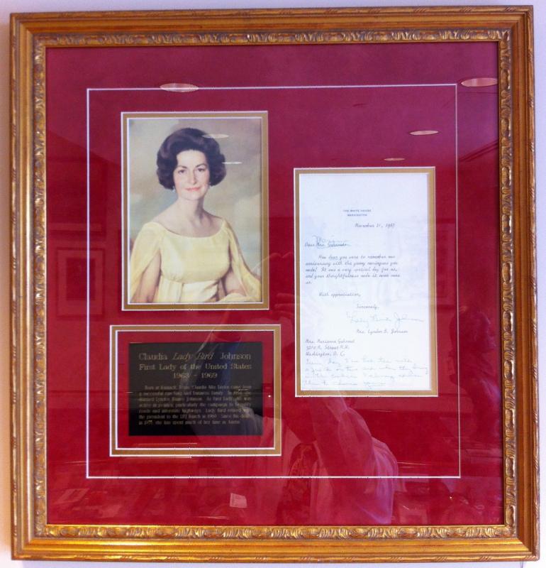 Lady Bird Johnson Signed Letter