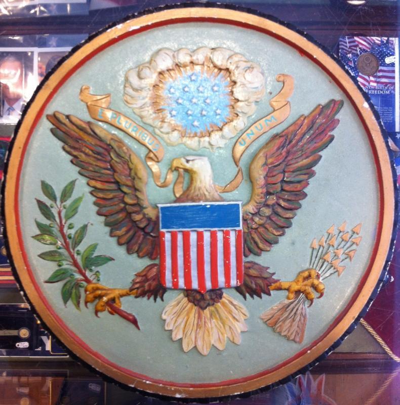 Hand cast plaster Great Seal of the United States