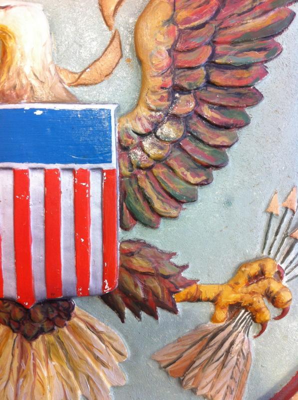 Hand cast plaster Great Seal of the United States