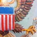 Hand cast plaster Great Seal of the United States