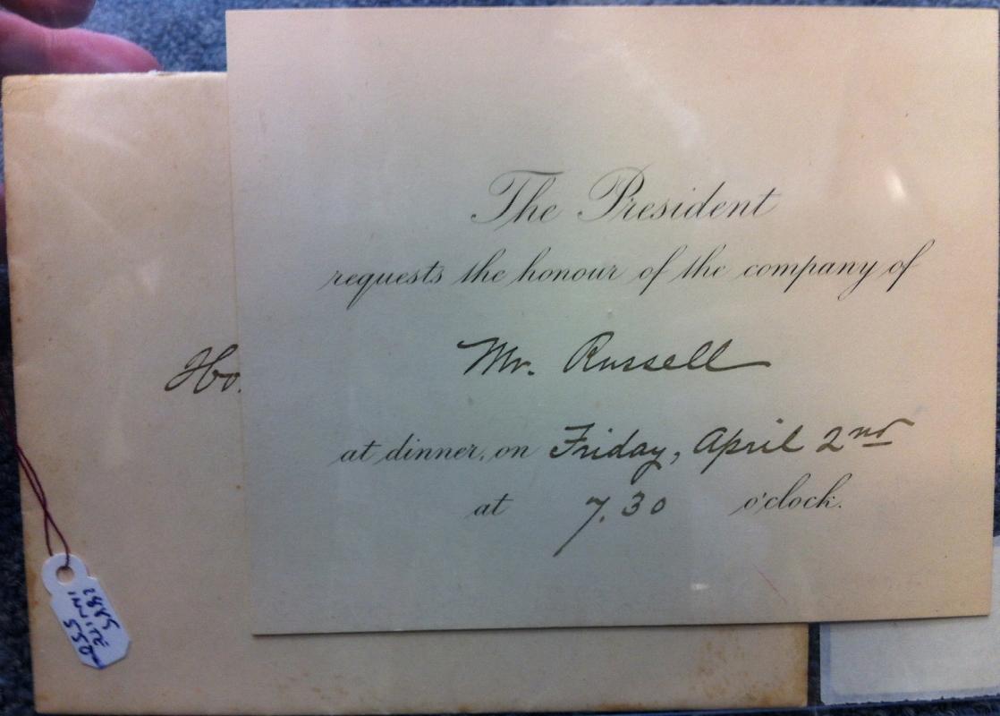 Hayes White House Invitation 1881