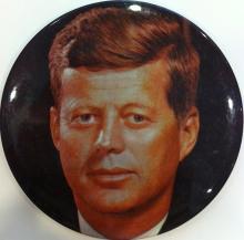 John F. Kennedy photo button
