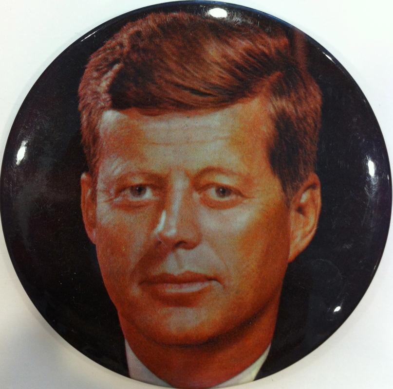 John F. Kennedy photo button