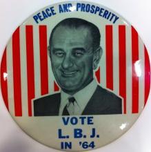 Lyndon B Johnson Campaign Button