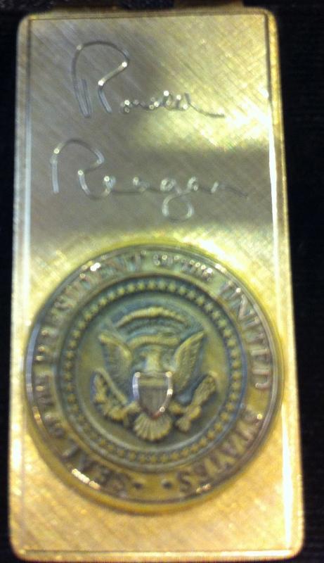 Ronald Reagan Official Gold Money Clip