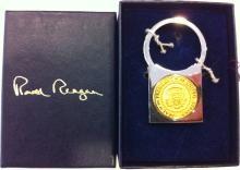 Ronald Reagan Official Silver Key Chain