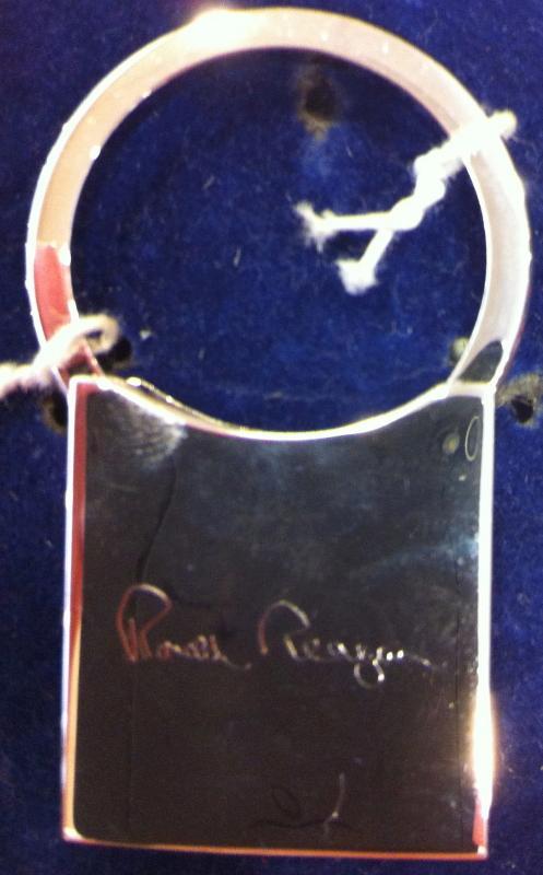 Ronald Reagan Official Silver Key Chain