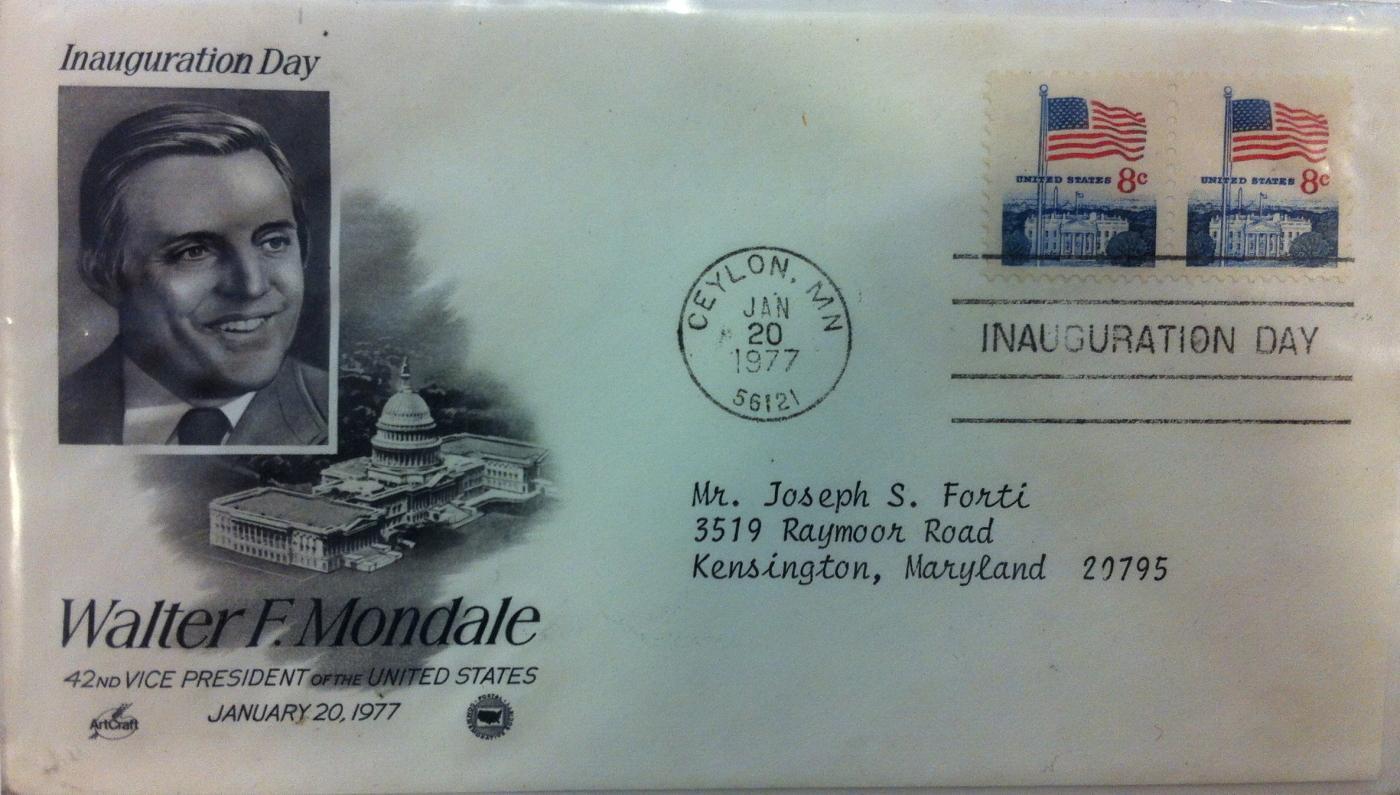 Vice President Walter Mondale Inaugural First Day Cover