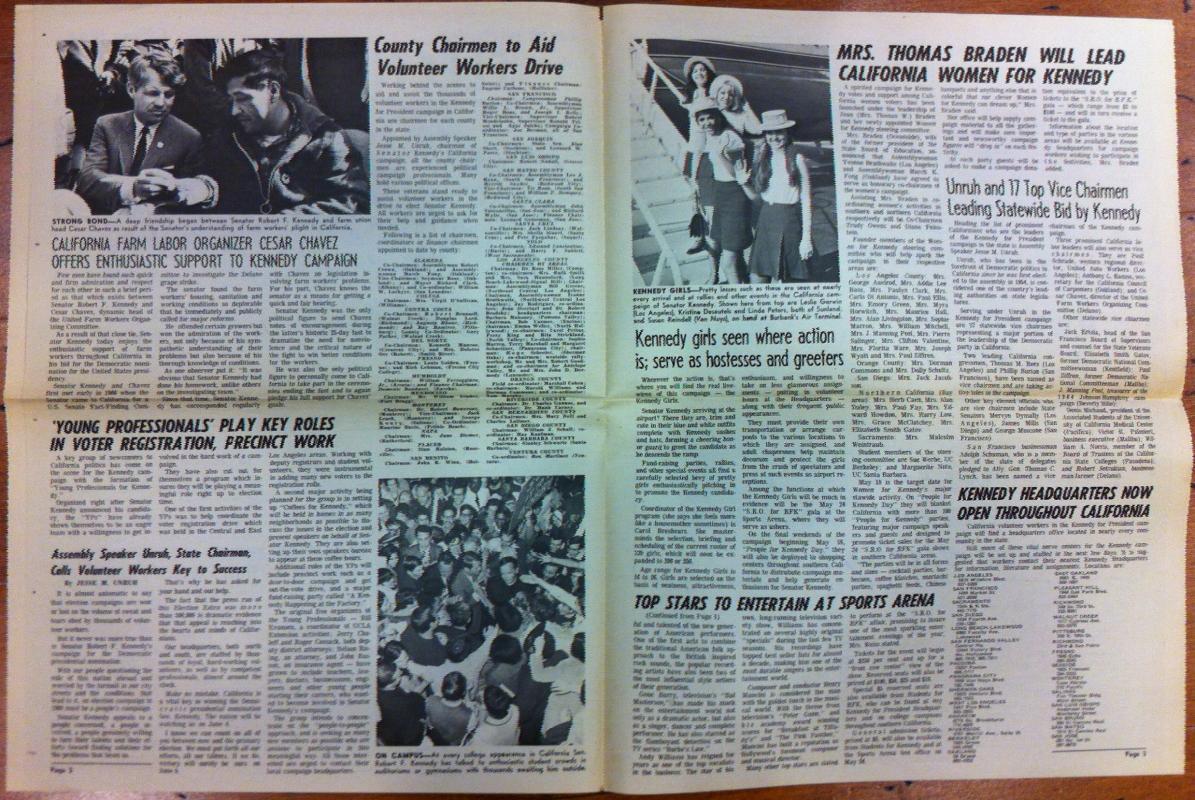 Robert F. Kennedy California Campaign Newspaper