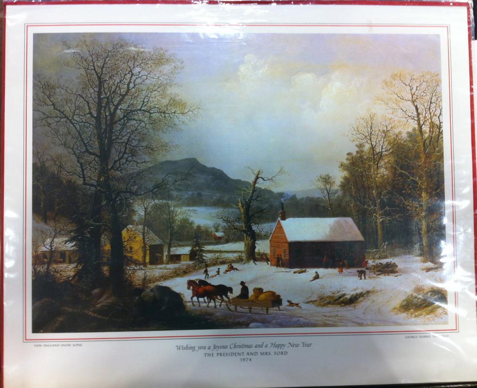 President Gerald Ford White House Christmas Gift Card 1974