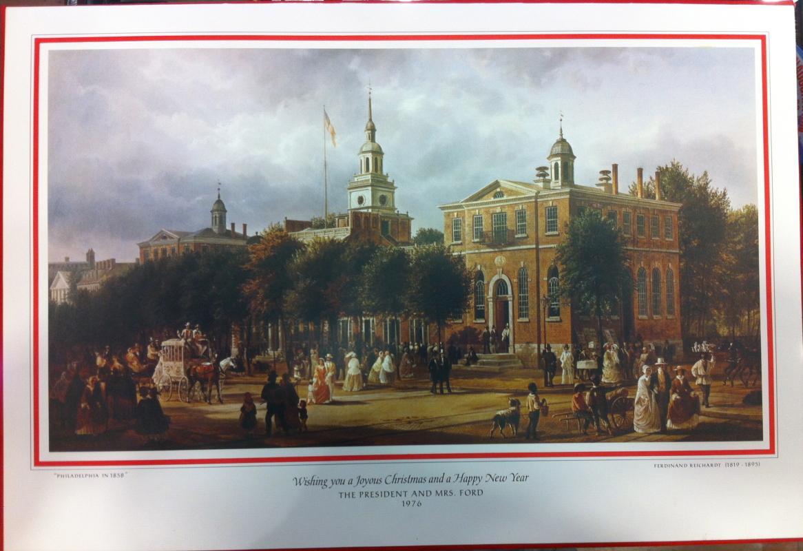 President Gerald Ford White House Christmas Gift Card 1976