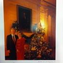 President Bill Clinton White House Christmas Gift Print 1993