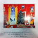 Bill Clinton White House Christmas Gift Print 1994