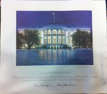 Bill Clinton White House Christmas Gift Print 1997