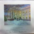 Bill Clinton White House Christmas Gift Print 1999