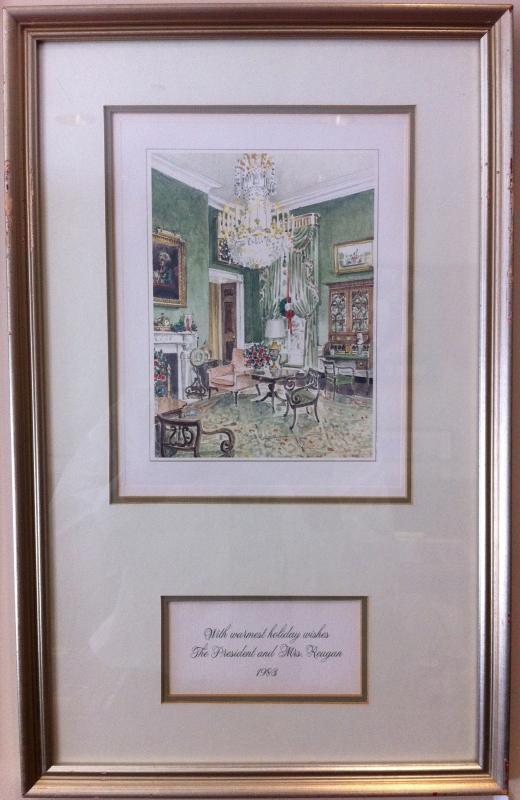Ronald Reagan White House Christmas Card Gift Print 1983