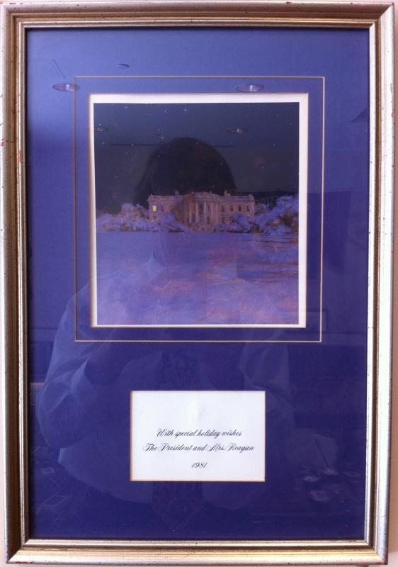 Ronald Reagan White House Christmas Card Gift Print 1981