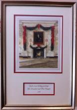 Ronald Reagan White House Christmas Card Gift Print 1987